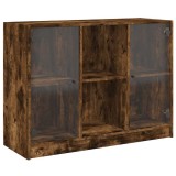 Cumpara ieftin Servanta, stejar fumuriu, 102x37x75,5 cm, lemn compozit