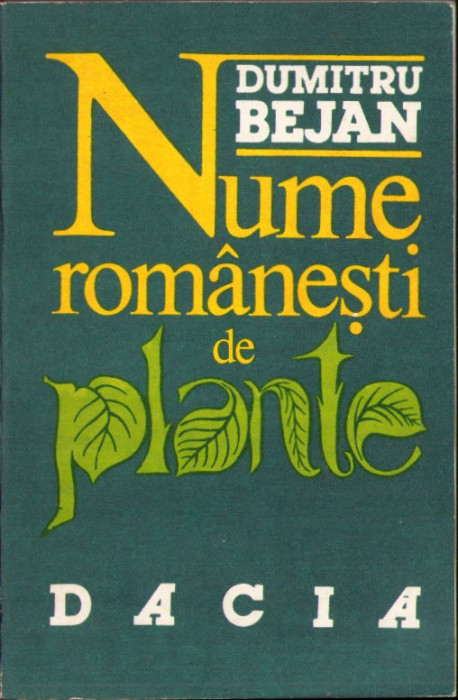 HST C4295N Nume rom&acirc;nești de plante de Dumitru Bejan, 1991