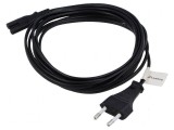 Cablu CEE 7/16 (C) mufe IEC C7 mamă PVC 3m negru, Lanberg