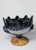 2516.01- Superba fructiera sticla slag glass stil Art Deco - anii 1930!, Generic