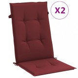 Cumpara ieftin Perne scaun cu spatar inalt, 2 buc. rosu vin 120x50x4 cm textil