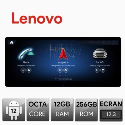 Navigatie dedicata Mercedes Clasa ML GL W166 X166 cu sistem NTG4.5, Android, Octa Core, 12+256, 12.3&quot;, Qled 2K 2400x900, Qualcomm 680 CarStore Technol