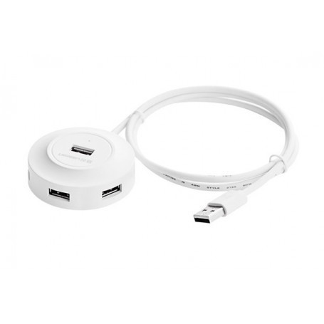 USB 2.0 Hub 4 Porturi-Culoare Alb