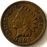 AMERICA 1 CENT 1905, ( INDIAN HEAD,), KM#90a, America Centrala si de Sud, Bronz