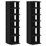 Pantofare, 2 buc., stejar negru, 25x27x102 cm, lemn prelucrat