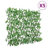 Cumpara ieftin Spalier cu iedera artificiala extensibil 5 buc. verde 180x60 cm