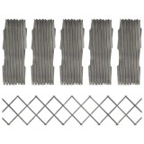 Cumpara ieftin Garduri din spalier, 5 buc., gri, 180x30 cm, lemn masiv de brad
