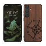 Husa Kwmobile pentru Samsung Galaxy S24 Plus, Maro, Lemn, KWM000021PI001C, Silicon, Carcasa