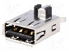 Conector USB A, pentru PCB, JST - UBAS-4R-D14D-4D