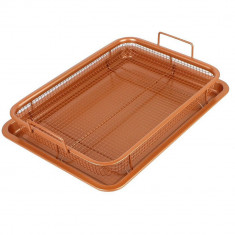 Set tava de copt cu sita pentru cuptor, 32,5x24,5x8 cm