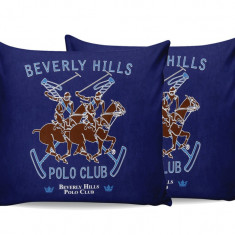 Set 2 fete de perna, 60x60 cm, 100% bumbac ranforce, Beverly Hills Polo Club, BHPC 007, bej