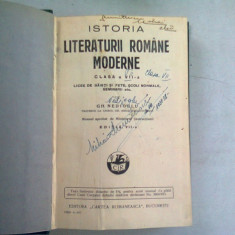 ISTORIA LITERATURII ROMANE MODERNE CLASA 7-A, LICEE DE BAIETI SI FETE - GH. NEDIOGLU