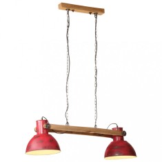 vidaXL Lampă suspendată 25 W, roșu uzat, 85x28x109 cm, E27
