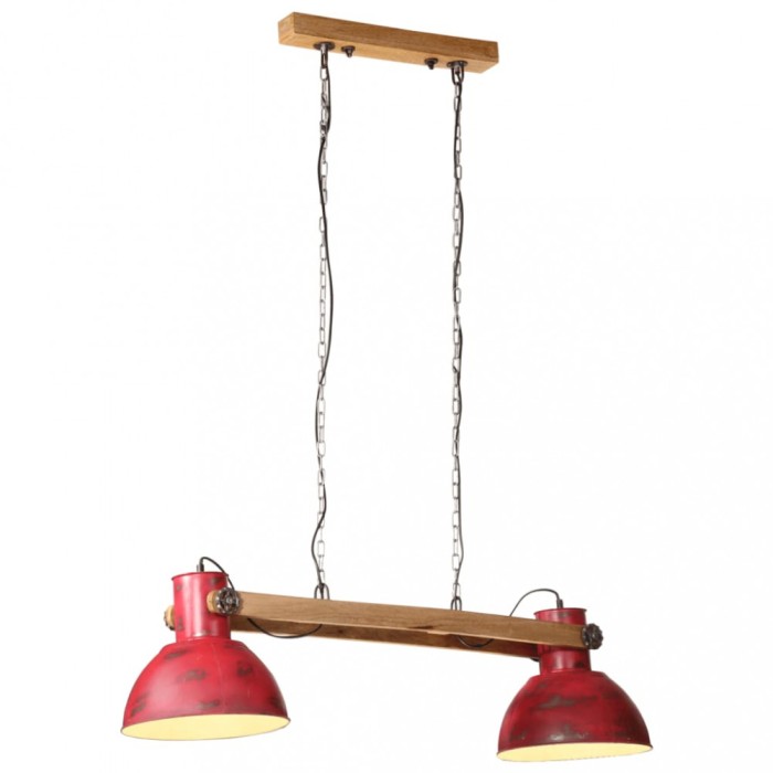vidaXL Lampă suspendată 25 W, roșu uzat, 85x28x109 cm, E27 371839