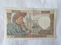 Franta 50 Francs 1941 foto
