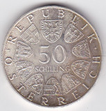 AUSTRIA 50 SCHILLING 1974, Europa, Argint