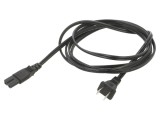 Cablu Alimentare 2x18AWG IEC C7 - NEMA 1-15, 2.4m Negru