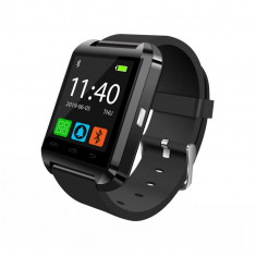 Ceas Smartwatch U8 cu Functie Apelare prin Bluetooth, Pedometru, Notificari, Monitorizare somn - Negru foto