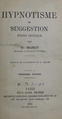 Hypnotisme et suggestion : &amp;eacute;tude critique / par W. Wundt foto