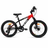 Bicicleta copii DHS Terrana 20 inch, frane disc, rosu-negru