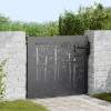 VidaXL Poartă de grădină Negru 105 x 100 cm Oțel vopsit &icirc;n pulbere 42015869