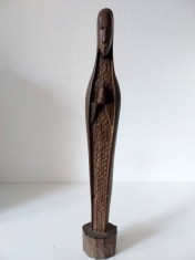 ** Statueta sculptura in lemn Madona, sfanta, 38cm