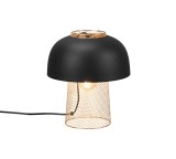 Cumpara ieftin Veioza/Lampa de masa PUNCH, negru/auriu, dulie E27 -TRIO