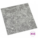 Placi pardoseala autoadezive, 55 buc., gri beton, 5,11 m&sup2;, PVC