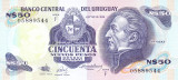 Bancnota Uruguya 50 Nuevos Pesos (1988) - P61A UNC ( Serie F )