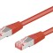 Patch cord S/FTP 6 LSZH roșu 1m 28AWG fără halogen