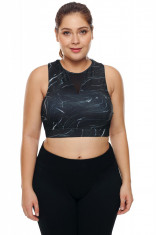 BRA222P-141 Bustiera sport cu insertie de plasa - plus size foto