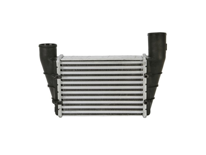 Intercooler Audi A4 (B5), 11.1994-09.2000, motor 1.8 T, benzina, 1.9 TDI, diesel, aluminiu brazat/plastic, 240x175x62 mm, alezaj senzor 18mm; cu fisa