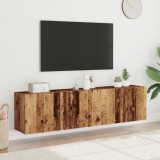 VidaXL Comodă TV de perete, 2 buc. lemn vechi, 80x30x41 cm