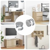 vidaXL Șuruburi cu &icirc;ncuietoare tip cam 2 pcs Argintiu 12 x 10 mm Metal 864355