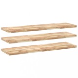 Rafturi suspendate 3 buc. 140x40x4cm lemn masiv acacia netratat