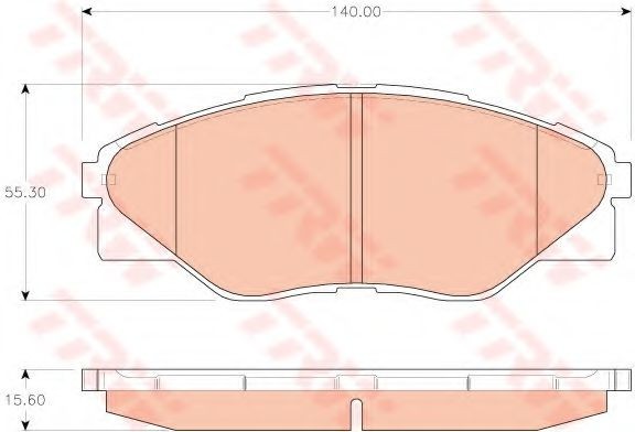 Set placute frana,frana disc TOYOTA HILUX III pick-up (KUN, TGN, LAN, GGN) (2004 - 2016) TRW GDB3532
