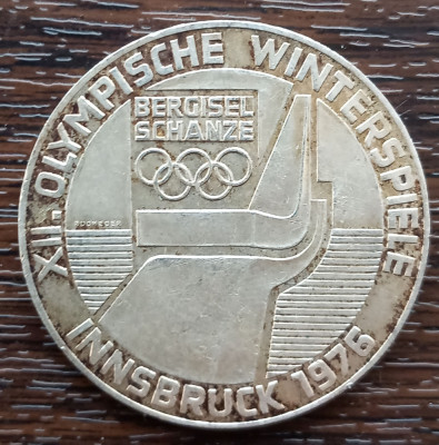 (A3) MONEDA DIN ARGINT AUSTRIA- 100 SCHILLING 1976, JOCURILE OLIMPICE INNSBRUCK foto