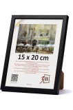 Cadru foto, negru, 15 x 20 cm, cadru din lemn, cadru pentru fotografii, cadru portret cu sticlă acrilică