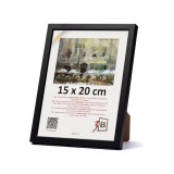 Cadru foto, negru, 15 x 20 cm, cadru din lemn, cadru pentru fotografii, cadru portret cu sticlă acrilică