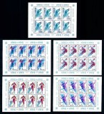 URSS 1988 - Jocurile Olimpice de iarna, sport, serie minicoli neuzate, cota foarte mare!