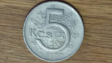 Cehoslovacia - moneda de colectie - 5 korun / coroane 1973 - foarte frumoasa !, Europa