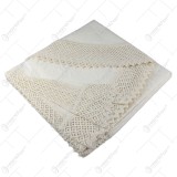 Fata de masa traditionala din bumbac, ovala, 300&times;160 CM, Crem
