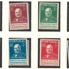 Portugalia 1940 Mi 622/29 MNH - 100 de ani de timbre
