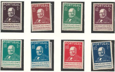 Portugalia 1940 Mi 622/29 MNH - 100 de ani de timbre foto