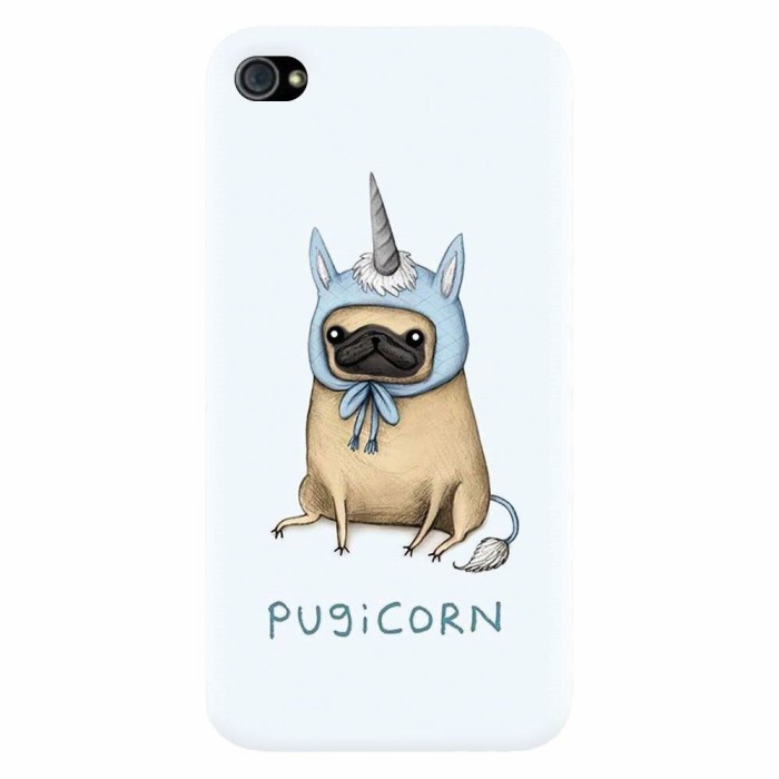 Husa silicon pentru Apple Iphone 4 / 4S, Pugicorn