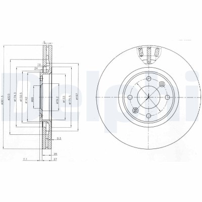 DELPHI BG4002 Disc frana foto