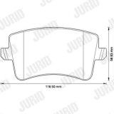 JURID 573259JC Jurid White Low Dust set placute frana,frana disc