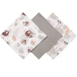 BabyOno Muslin Diapers Super Soft scutece textile Grey 70x70 cm 3 buc
