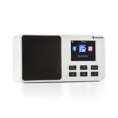 Auna IR-110, alb, radio prin internet, ecran color TFT de 2.4&amp;amp;quot;, acumulator, W-LAN, USB foto
