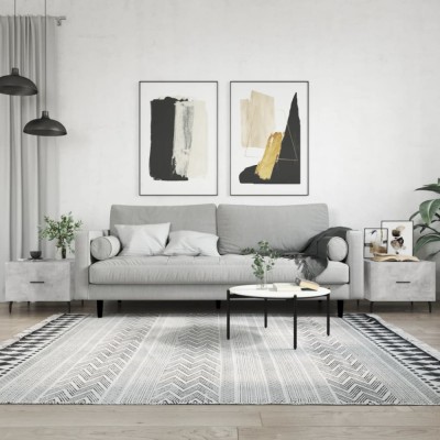 vidaXL Măsuțe de cafea, 2 buc., gri beton, 50x50x40 cm, lemn compozit 829437 foto